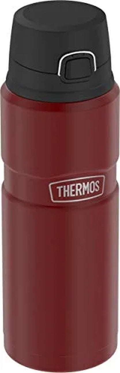 Stainless King Vacuum Insulated Stainless Steel Drink Bottle, 24Oz, Matte Rustic Red